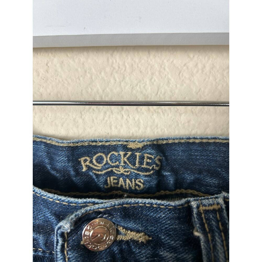 Vintage Rockies Jeans Women's Size 8 Long Dark Wash Denim Western Cowgirl - Picture 3 of 11